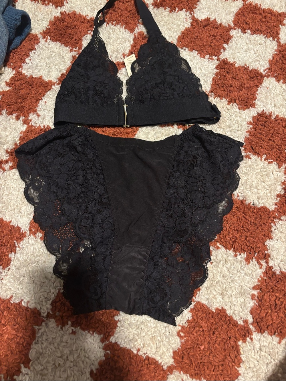 We are Hah Black Lace Bralette Set